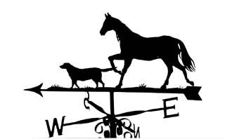 Horse and Dog weather vane